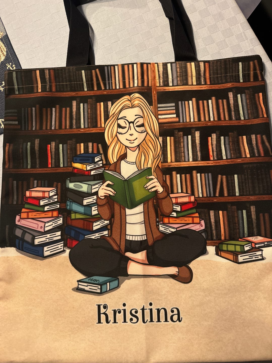 Customer photo review of Büchermädchen - Individuelle Tragetasche