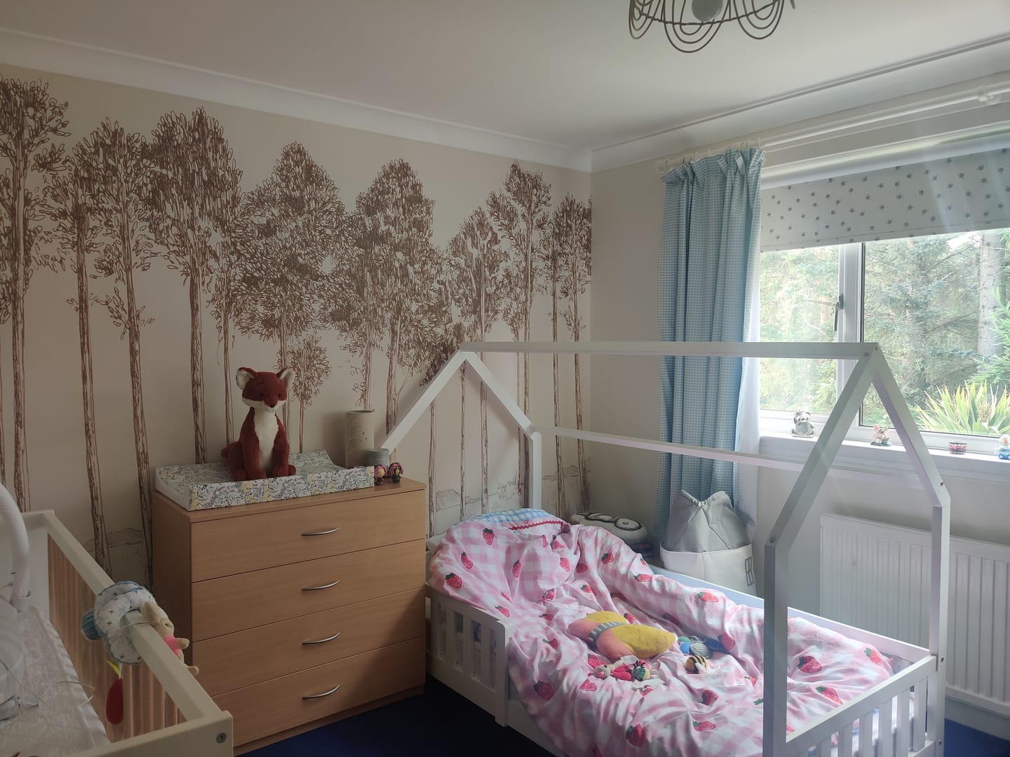 Customer photo review of Woodland Wallpaper Mural | Rust