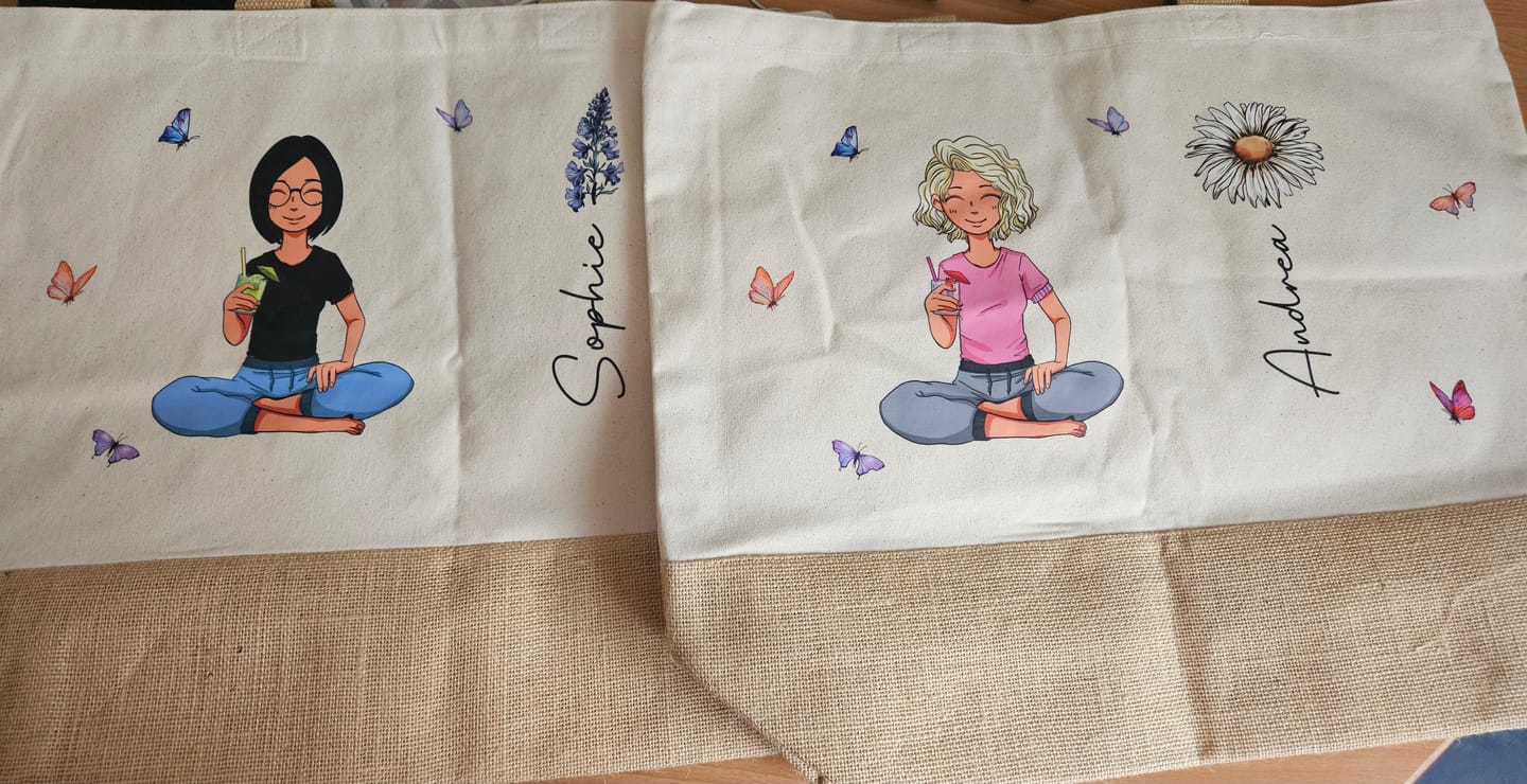 Customer photo review of Beachtime - Individuelle Personalisierte Strandtasche mit Blume