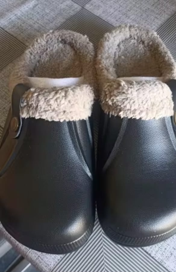 Customer photo review of Arlo Fuzzy - Healthy & Non-Slip Comfort Clog Mules