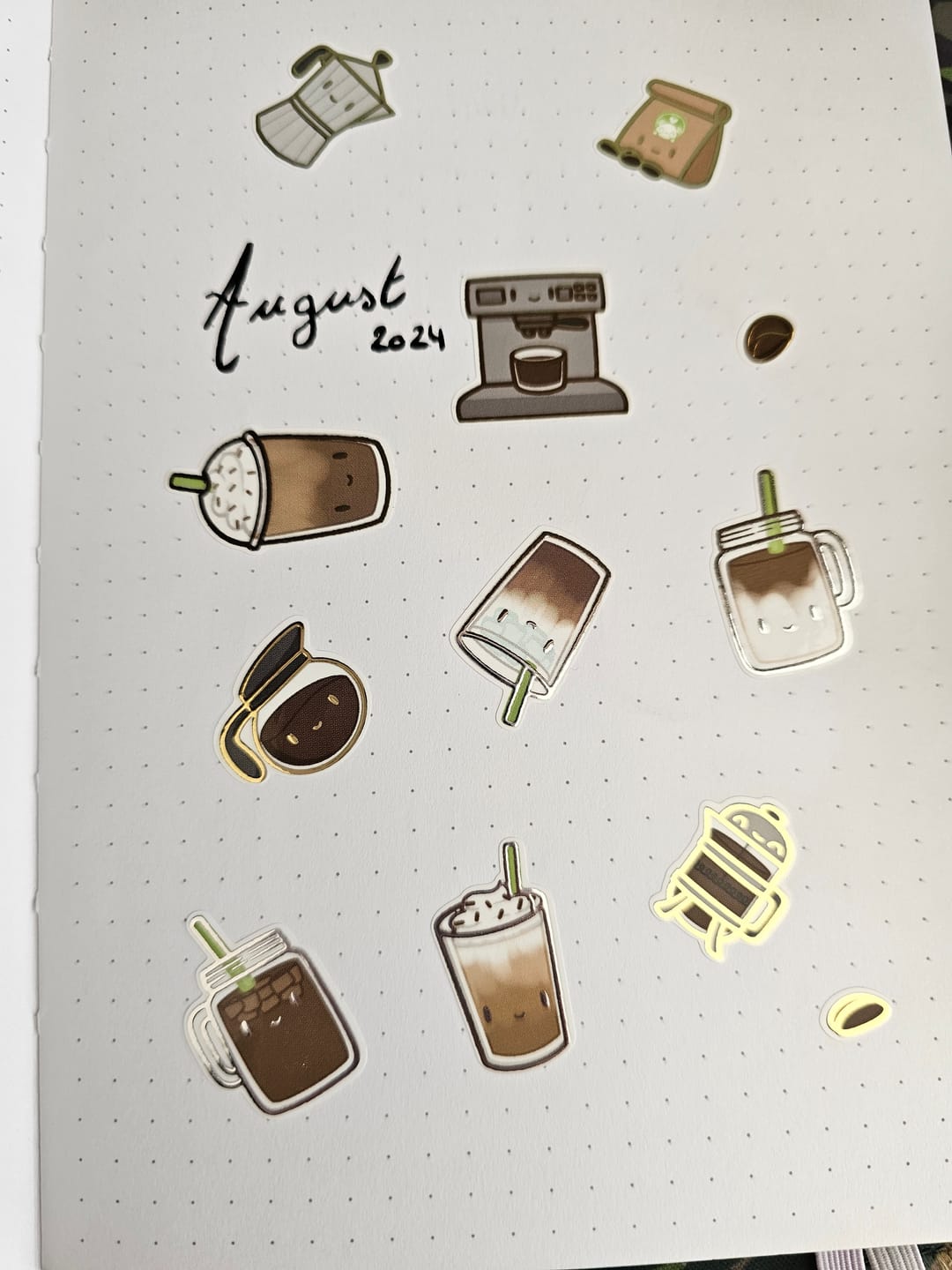 Customer photo review of Coffee Lovers Variety Sticker Pack