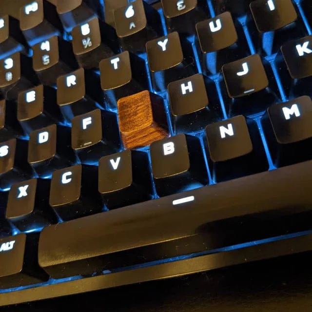 Customer photo review of American Black Walnut Keyboard Keycaps