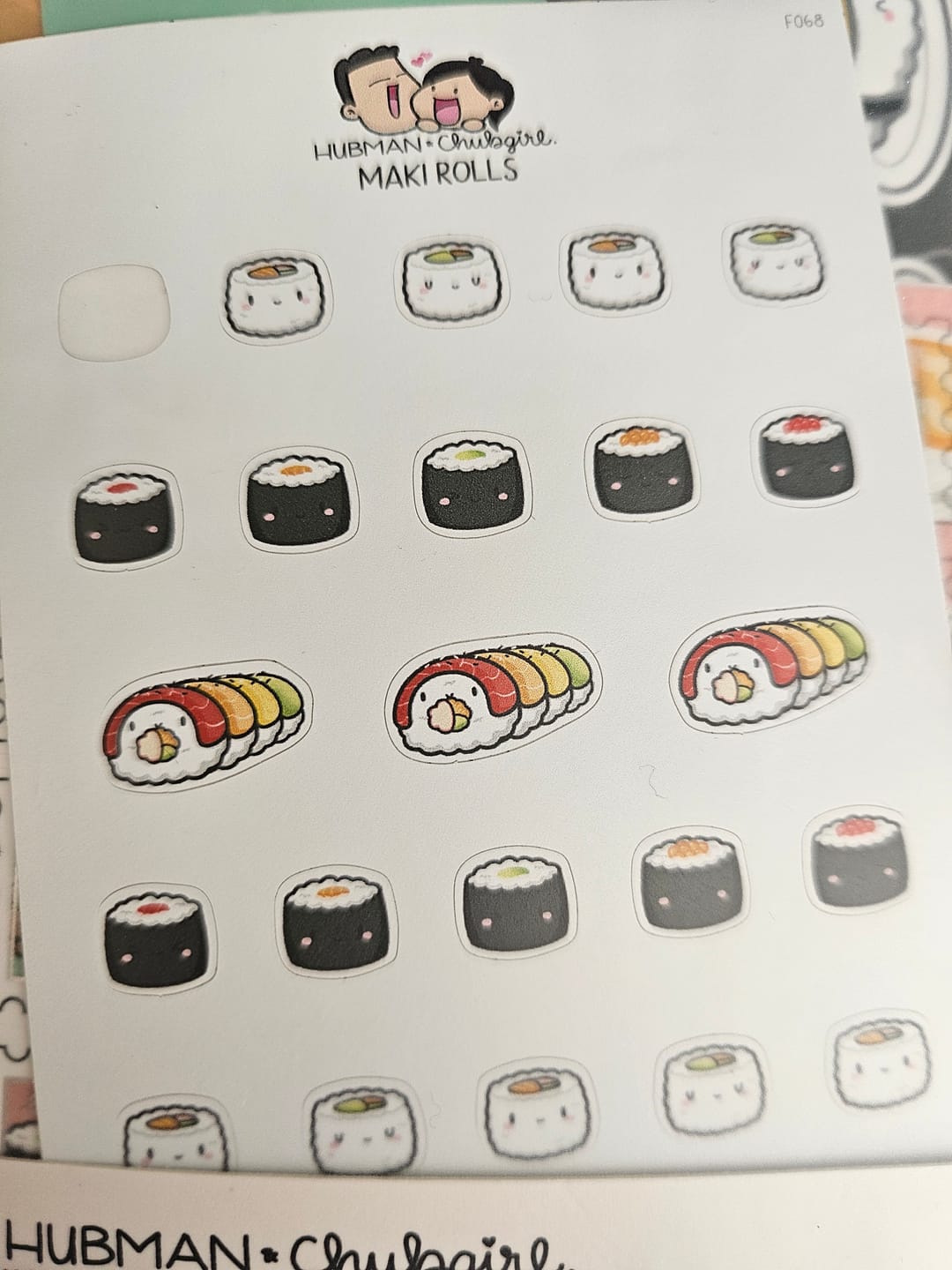 Customer photo review of Maki Rolls Planner Stickers
