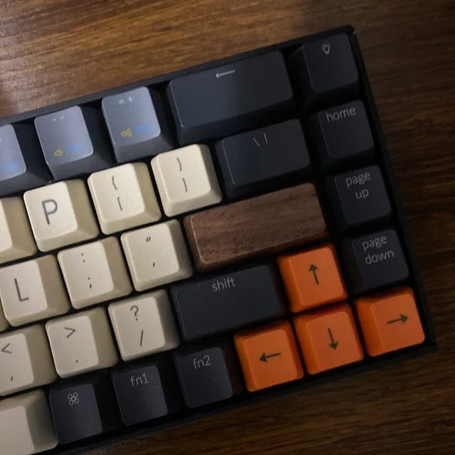 Customer photo review of American Black Walnut Keyboard Keycaps