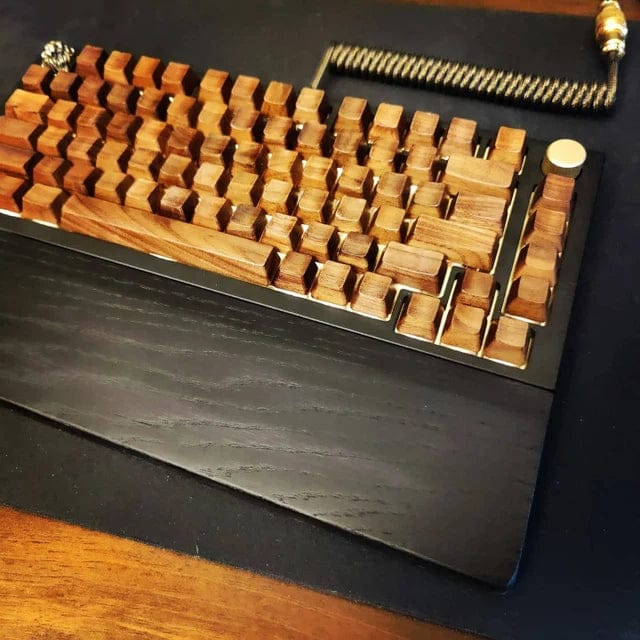 Customer photo review of American Black Walnut Keyboard Keycaps