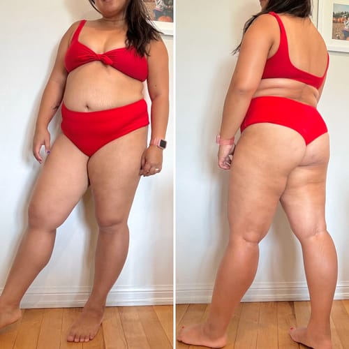 Customer photo review of ‘Less Cheeky’ Mid Rise Bottoms