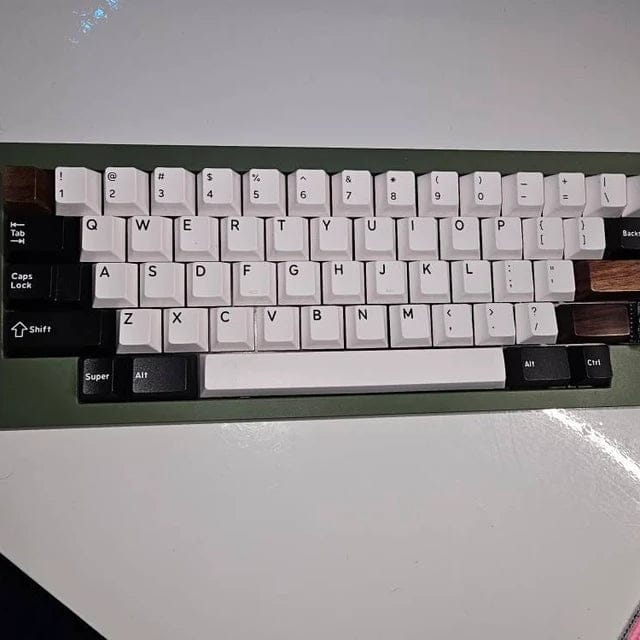 Customer photo review of American Black Walnut Keyboard Keycaps