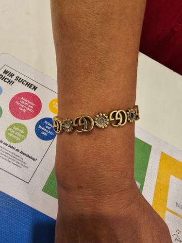Customer photo review of Antik gold Bracelet With Flowers Details damen Armband