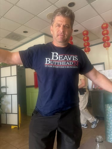 Customer photo review of Beavis Butthead 24 Cotton Tee