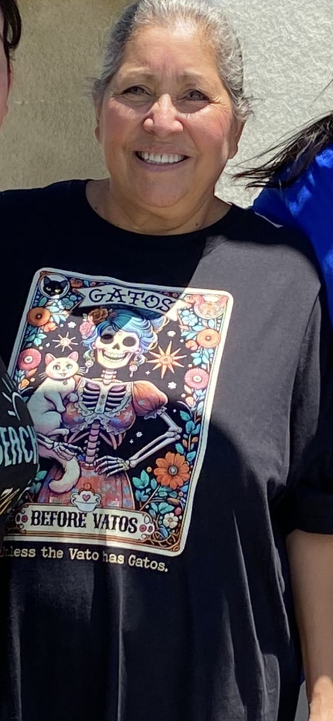 Customer photo review of Gatos Before Vatos Loteria OG T-Shirt