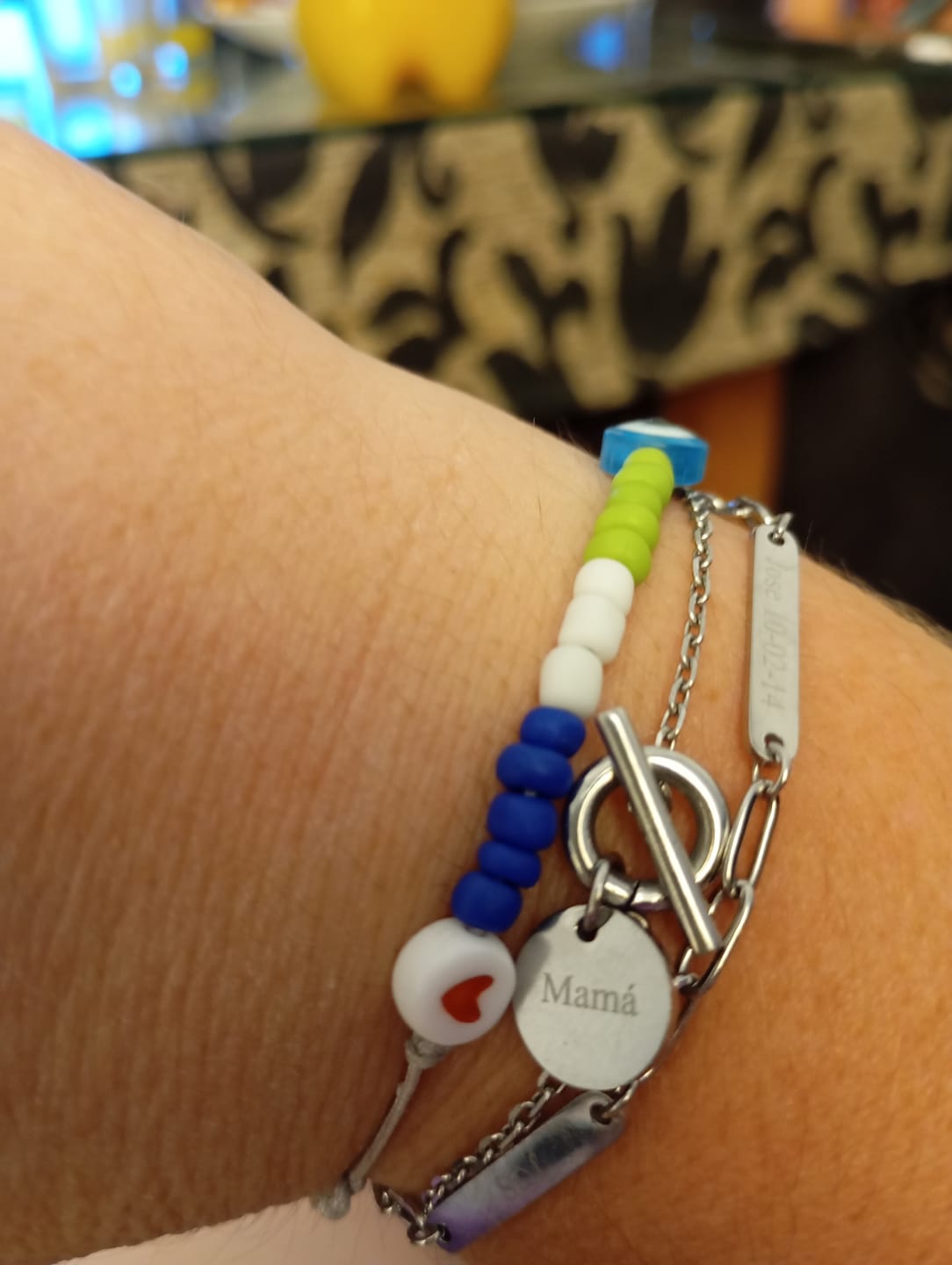 Customer photo review of Pulsera Coraje ~ Personalizable