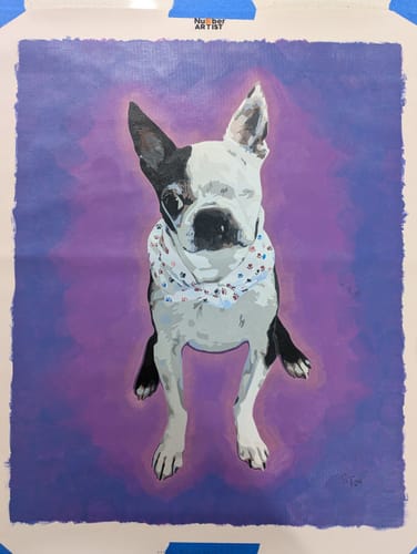 Customer photo review of Custom Paint by Numbers Kit