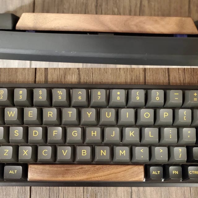 Customer photo review of American Black Walnut Keyboard Keycaps