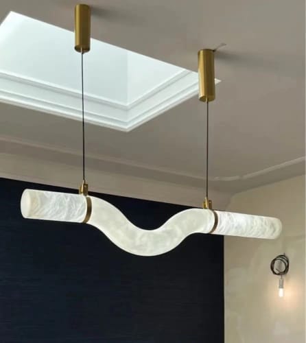 Customer photo review of Infinity Pendant Alabaster Lamp