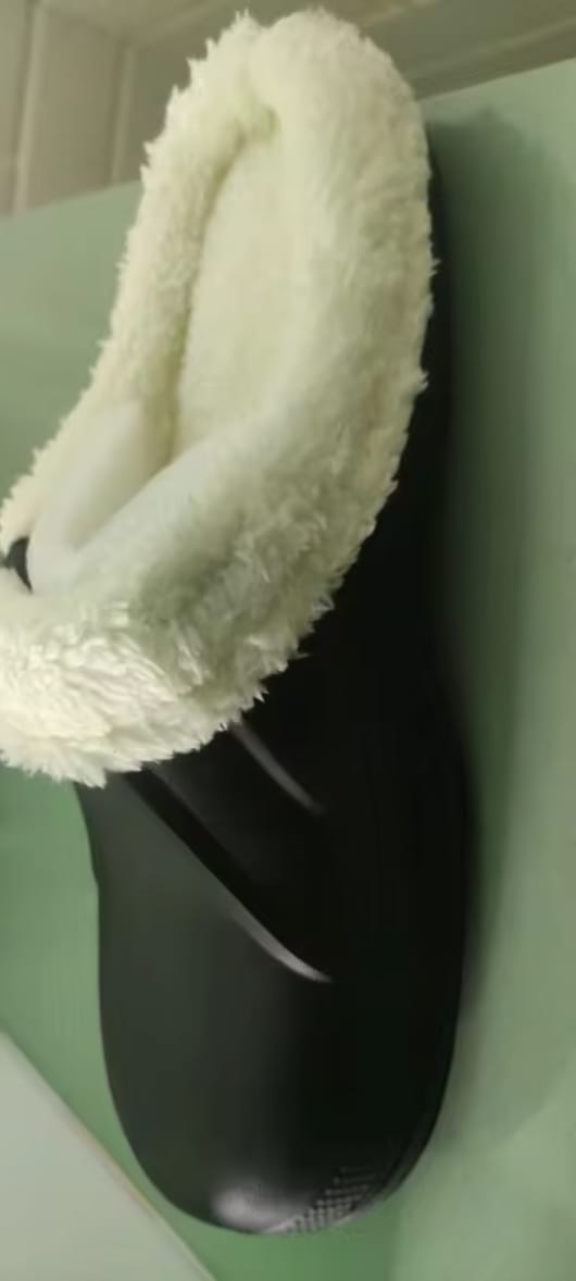Customer photo review of Arlo Fuzzy - Healthy & Non-Slip Comfort Clog Mules