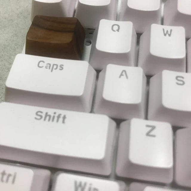 Customer photo review of American Black Walnut Keyboard Keycaps