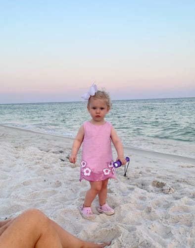 Customer photo review of Darling Daisy Pink Hallie Bloomer Set