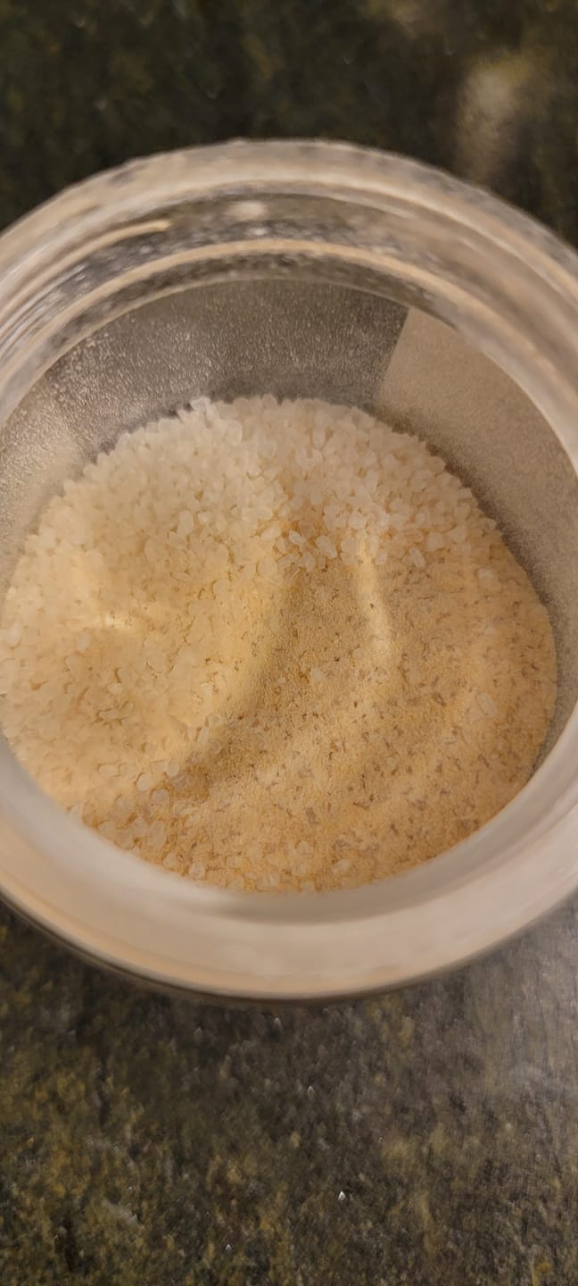 Customer photo review of Roasted Garlic Sea Salt | Chef Collection
