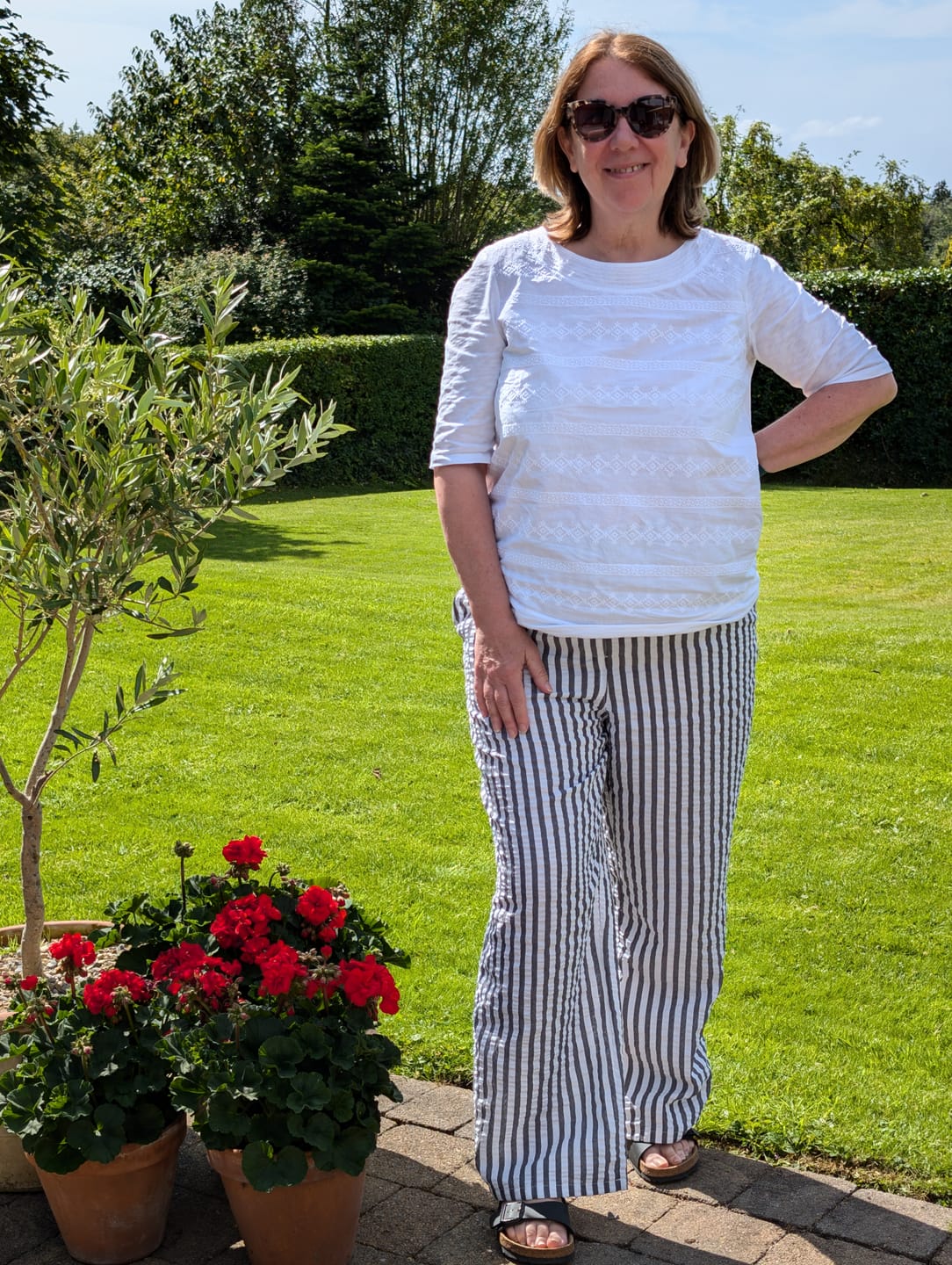 Customer photo review of Wide Stripes Seersucker Fabric