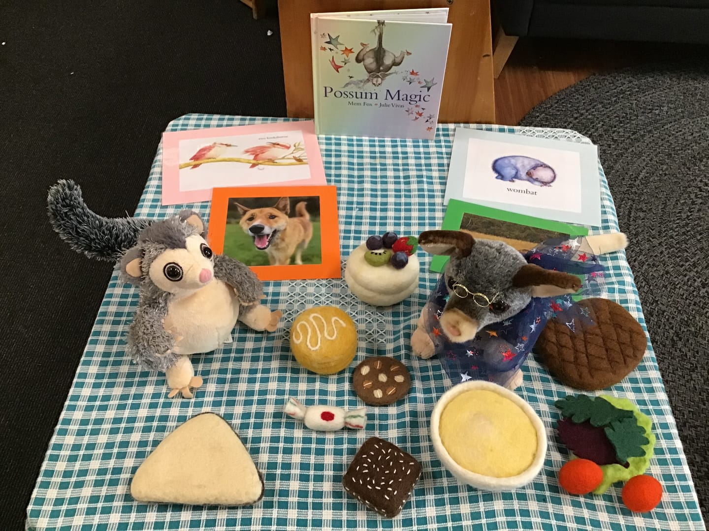 Customer photo review of Felt "Possum Magic" Australian Play Food Set