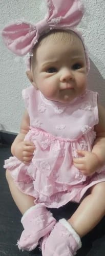 Customer photo review of 18inch Girls Bettie Full Silicone Vinyl Bebe Reborn Lifelike Painted Soft Skin Doll For Children's Gift