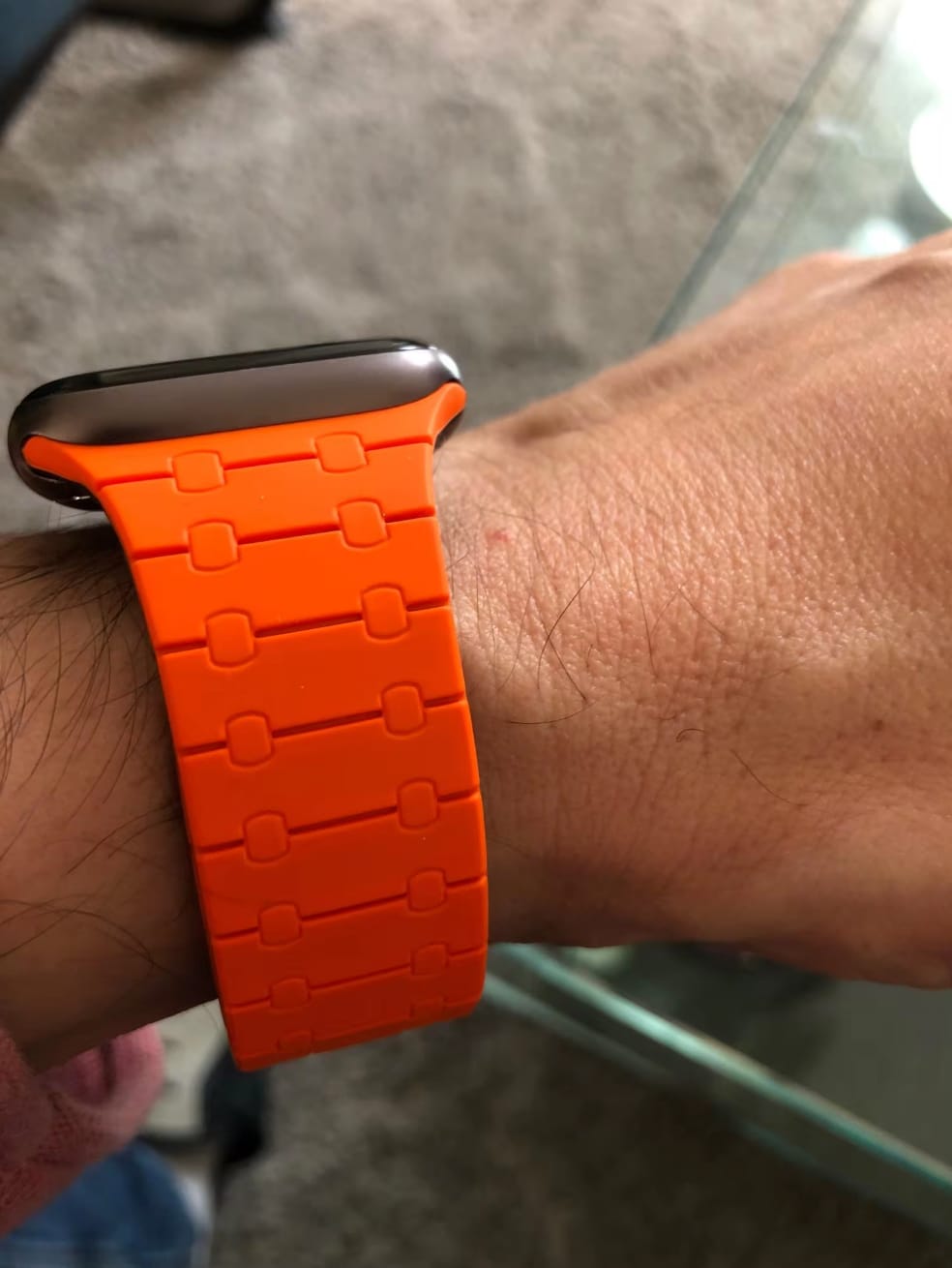 Customer photo review of Magnetic Soft Silicone Strap for Apple Watch