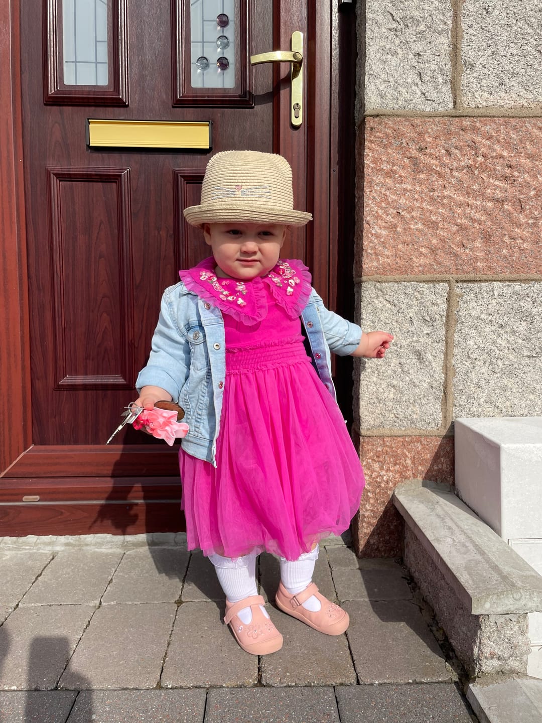 Customer photo review of Gold Corduroy Comfy Trousers