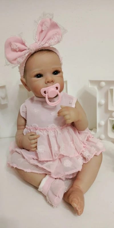 Customer photo review of 18inch Girls Bettie Full Silicone Vinyl Bebe Reborn Lifelike Painted Soft Skin Doll For Children's Gift
