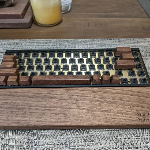 Customer photo review of American Black Walnut Keyboard Keycaps