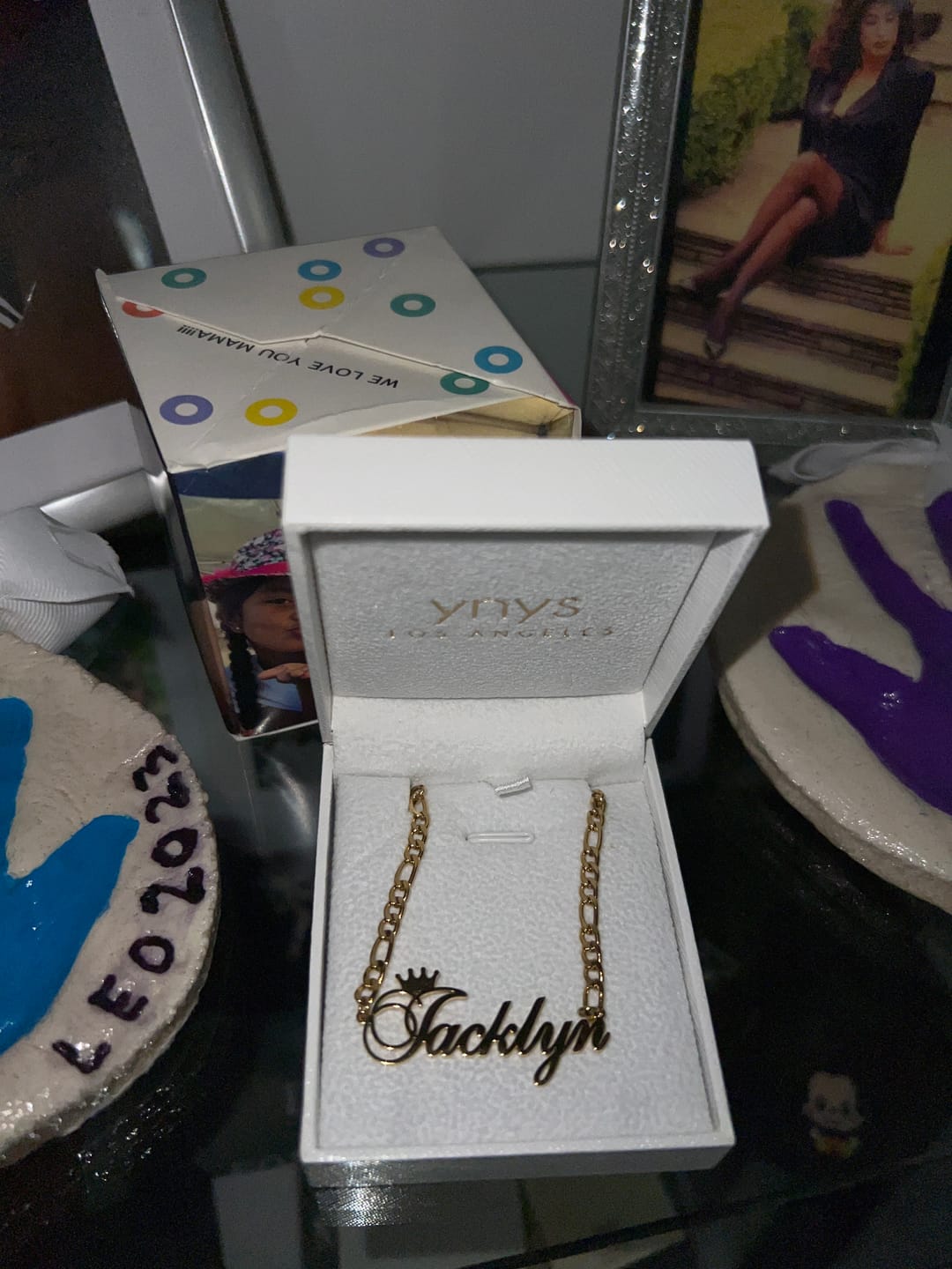 Customer photo review of Crown Name Necklace