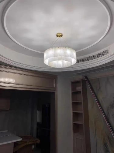Customer photo review of Rock Alabaster Chandelier