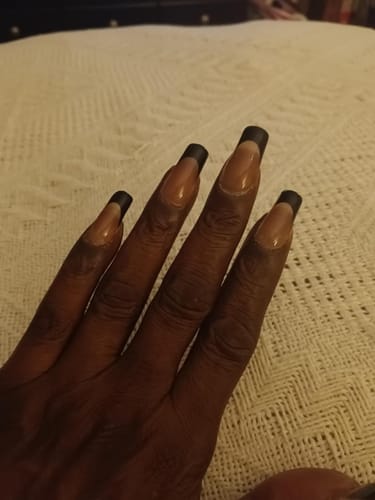 Customer photo review of XCOATTIPS® Black French - Long Square