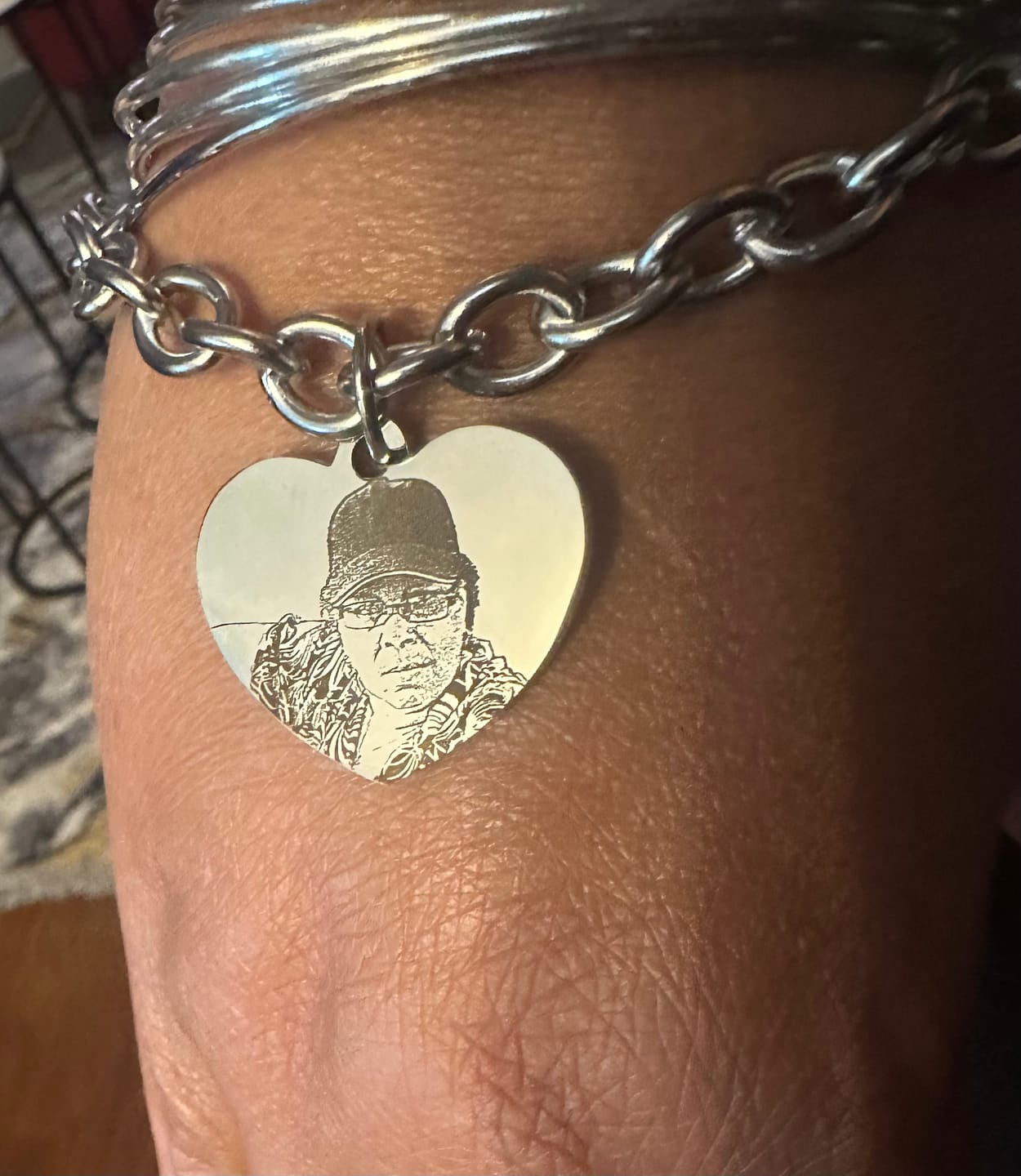 Customer photo review of Photo Bracelets Heart