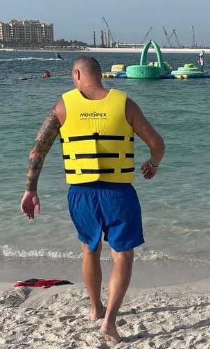 Customer photo review of Lifestyle Herren Badeshorts himmelblau by SAEBIS®