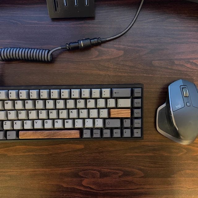 Customer photo review of American Black Walnut Keyboard Keycaps