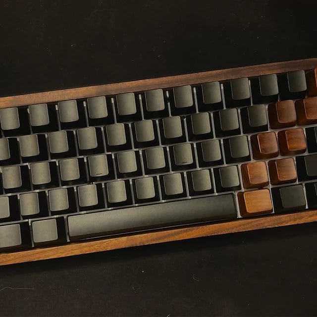Customer photo review of American Black Walnut Keyboard Keycaps