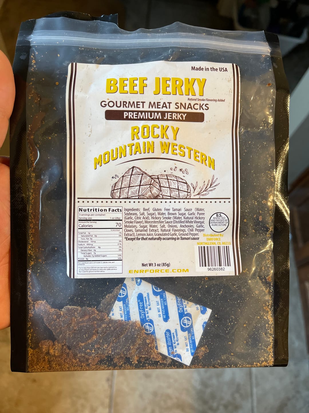 Customer photo review of Gourmet Premium Beef Jerky