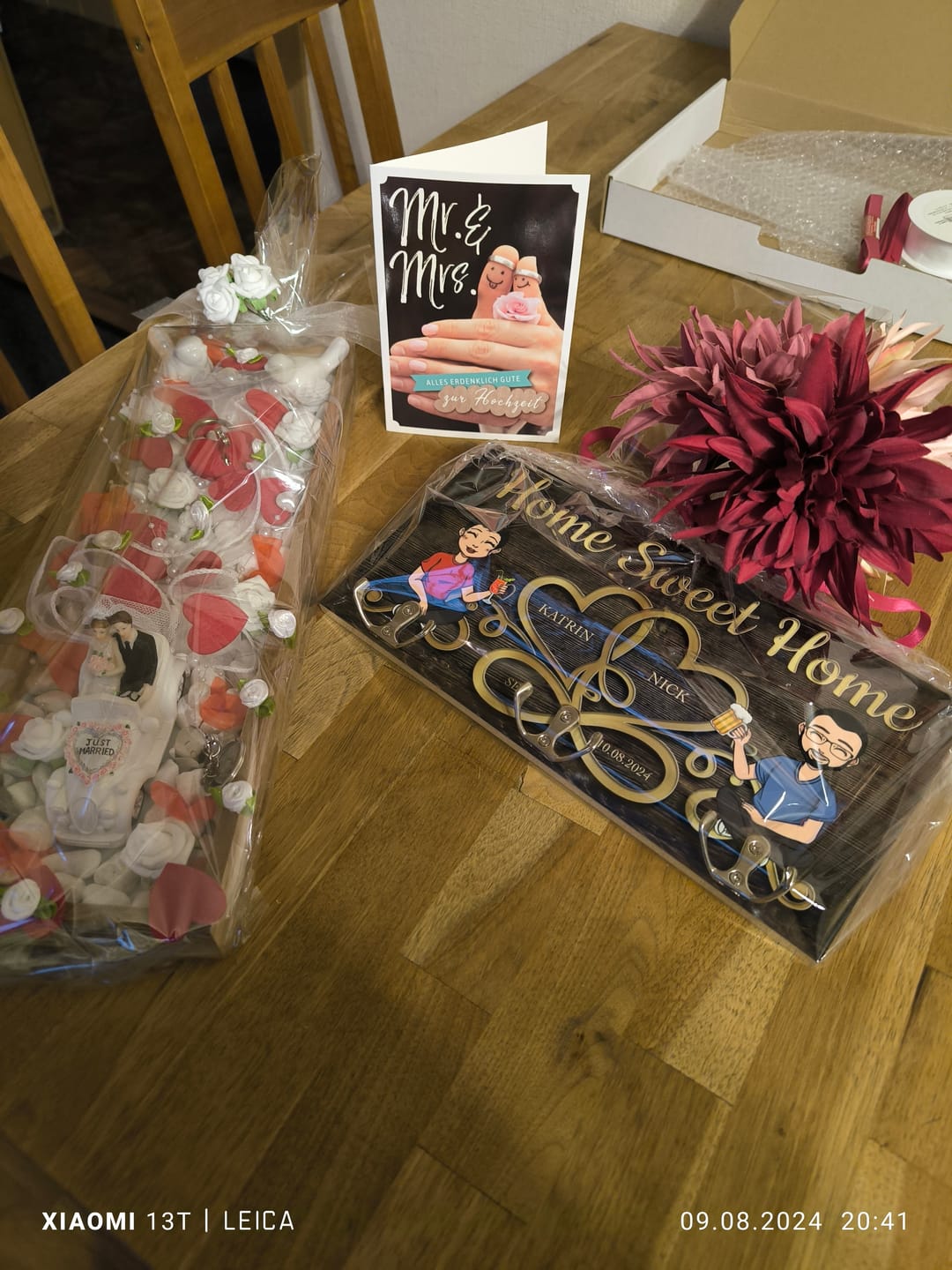 Customer photo review of Home sweet home - Paar-Schlüsselbrett