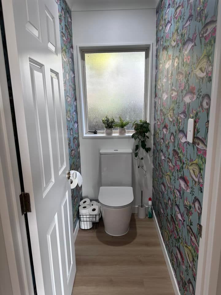 Customer photo review of Lagoon Fish Wallpaper - Teal