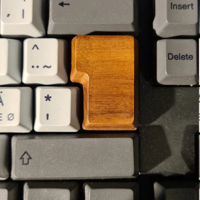 Customer photo review of American Black Walnut Keyboard Keycaps