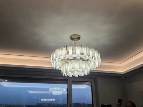 Customer photo review of Rock Alabaster Chandelier