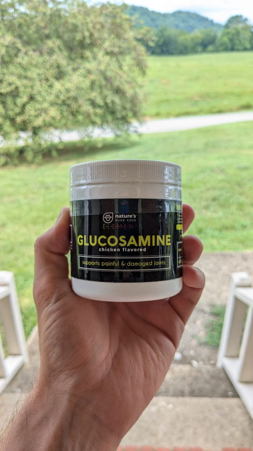 Customer photo review of Joint Pain? Glucosamine Dog and Cat Supplement with Real Chicken