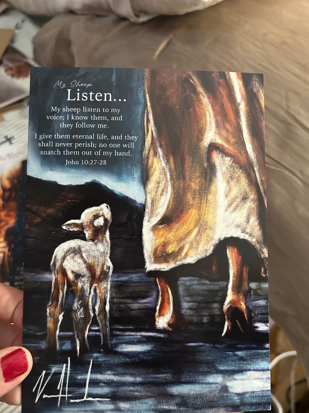 Customer photo review of Jesus Healer Greeting Card