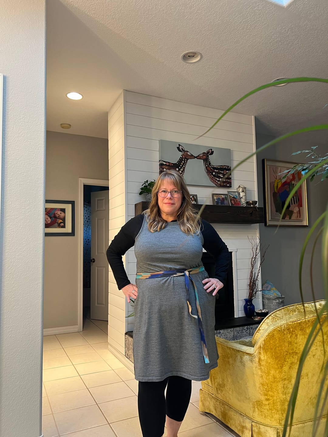 Customer photo review of NEW! Skinny IKAT Wrap Belt Symmetry