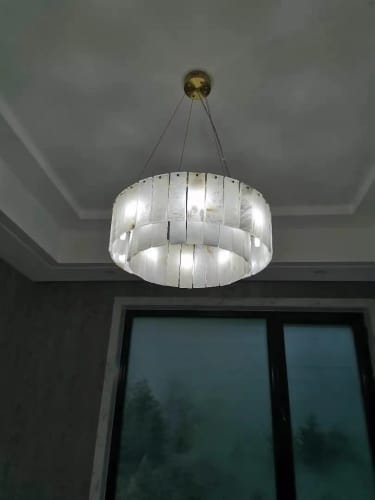 Customer photo review of Rock Alabaster Chandelier