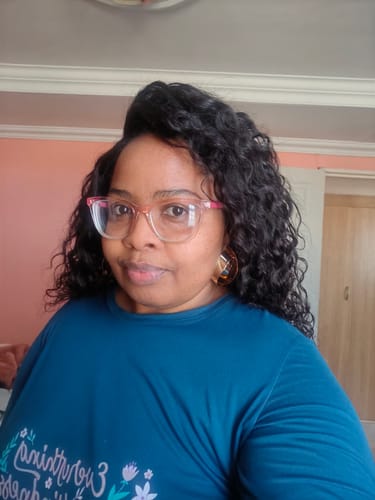 Customer photo review of Brazilian 4x4 Lace Wig - Water Curl - 14"