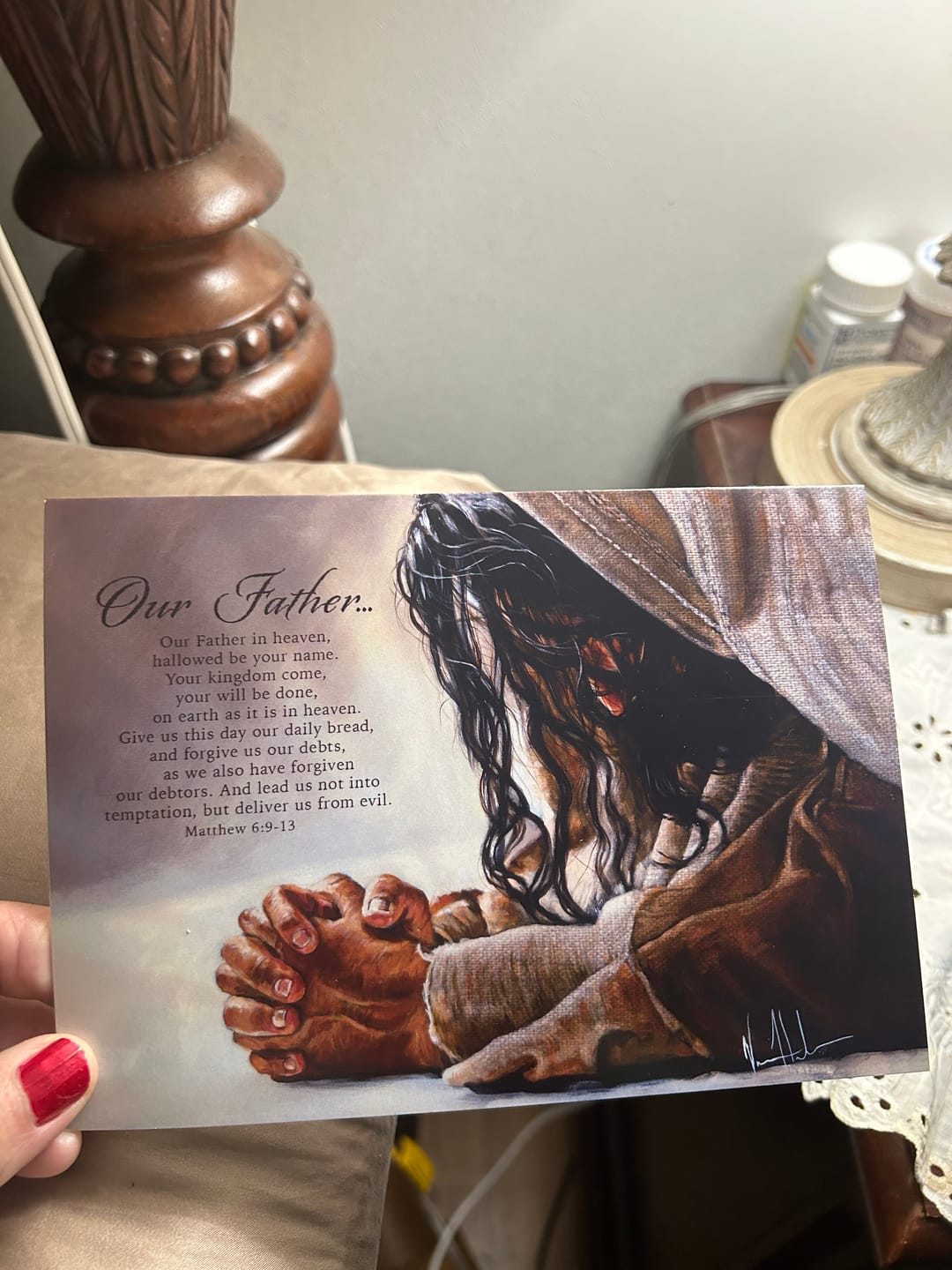 Customer photo review of 'Our Father....' Greeting Card