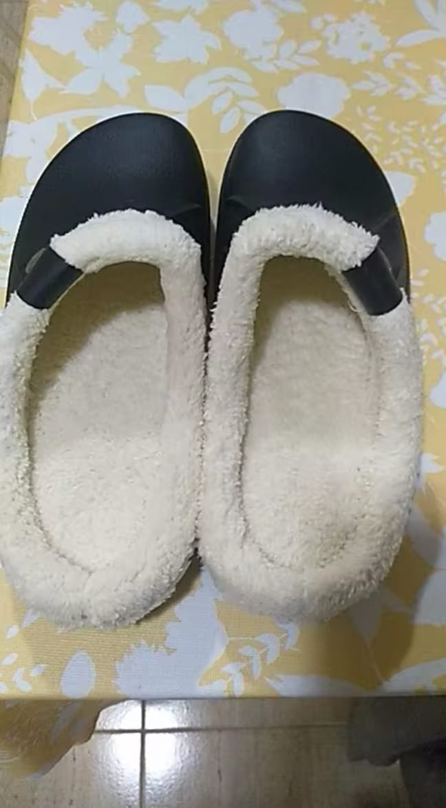 Customer photo review of Arlo Fuzzy - Healthy & Non-Slip Comfort Clog Mules