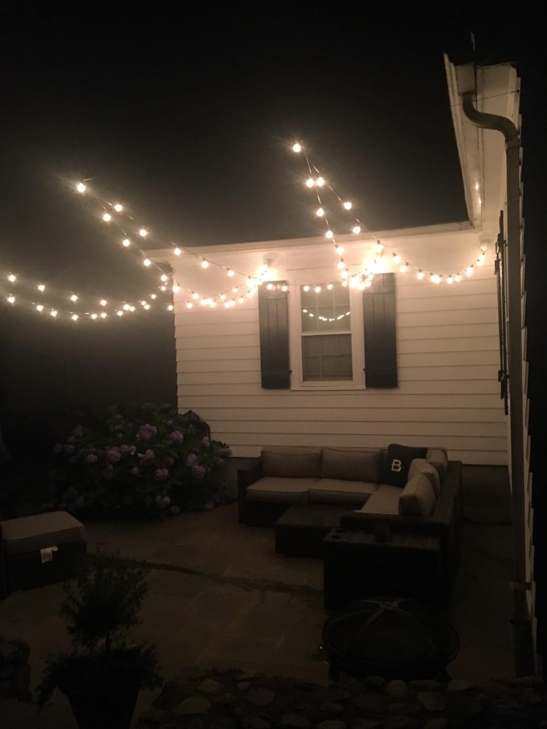 Customer photo review of LED Solar / USB Dual Power "Festoon" Globe String Lights