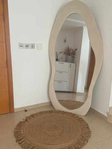 Customer photo review of Roxana Off-White Squiggly Flannelette Wall Mirror (3 Sizes)